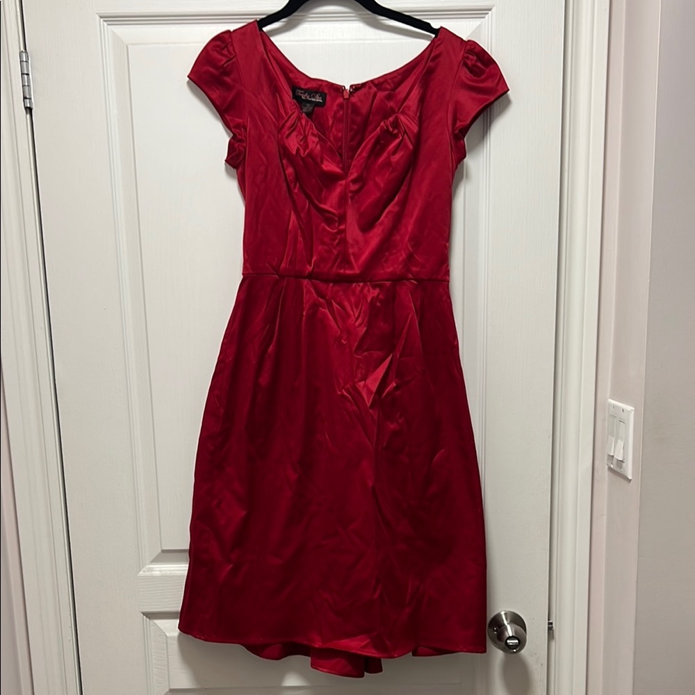 Trashy Diva Red A-Line Puff Sleeve Mini Dress